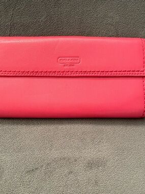 Pink Coach Clutch Wallet